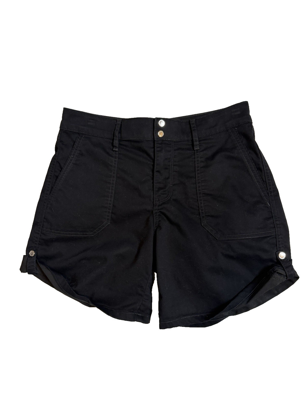 White House Black Market Outlet Women’s Shorts Size 6 Black Side Cuffed
